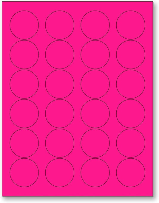 NextDayLabels - 8-1/2 x 11 Neon Color High Light Fluorescent Labels by NextDayLabels