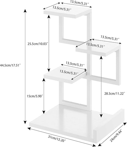 YMYNY Desktop Shelf Organizer, 4 Tier Storage Display Rack, Desk Shelf - Image 3