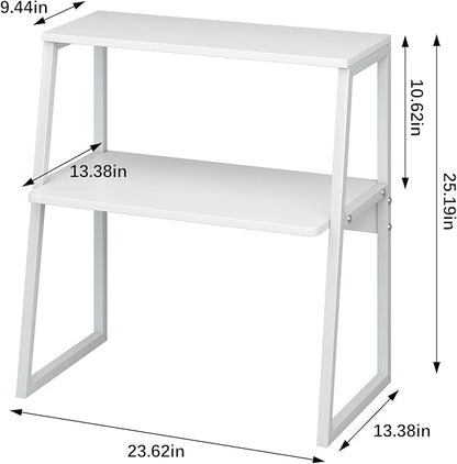 Arbuxzuy Printer Stand for Desk, Desktop Printer Shelf, 3 Tier Desk Shelf for - Image 3