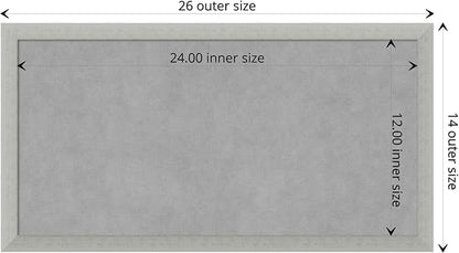 Amanti Art Silver Framed Magnetic Board 14x26 Small Vision Board - Image 4