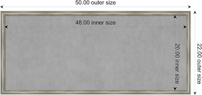 Amanti Art Silver Framed Magnetic Board 22x50 Oversize Vision Board - Image 3