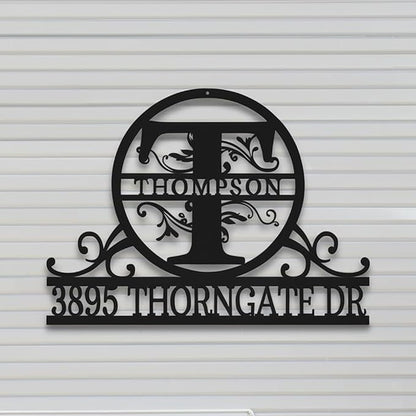 Custom Metal Signs | Personalized Monogram Name Sign | Outdoor Wall Art - Image 9