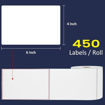 L LIKED 16 Rolls 4" x 6" Direct Blank Thermal Shipping Labels - Image 4