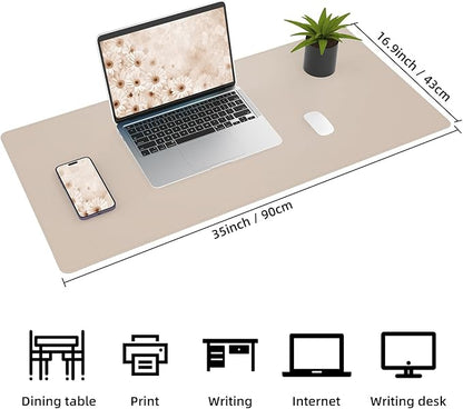 Leather Desk pad Protector, Large Desk mat - Image 3