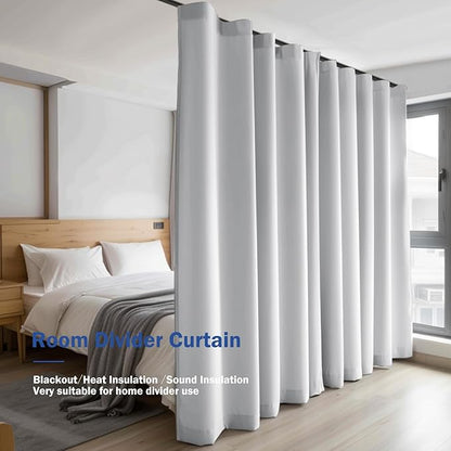 cbsroro Room Divider Blackout Curtain Track Curtains Wall Dividers Panels Screen - Image 6