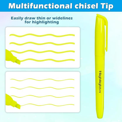 Duchong 30 Yellow Highlighters, Chisel Tip Dry-Quickly Highlighter Markers - Image 2