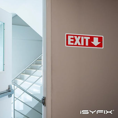 iSYFIX Exit Signs 6 Pack 12x4 Inch - Image 4