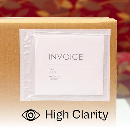 PSBM 1000 PCS 5.5 x 10 Inch Clear Blank Packing List Envelopes, Shipping - Image 7