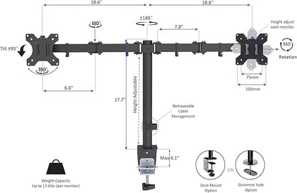 Rocelco 37.5" Height Adjustable Standing Desk Converter - Image 6