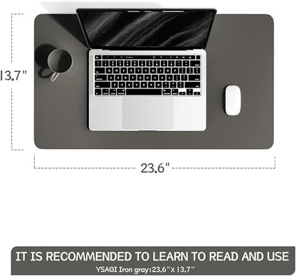 YSAGi Non-Slip Leather Desk Pad, Waterproof Laptop Computer Desk Keyboard Mat - Image 2