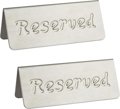 2 Pack Small Reserved Table Signs by MATIMASU