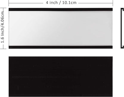 LLPT Magnetic Label Holder 4” x 1.6” 50 Packs C Channel 300g White Paper Cards - Image 3