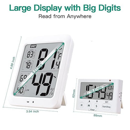 TXL Large Digital Hygrometer Indoor Thermometer - Image 5