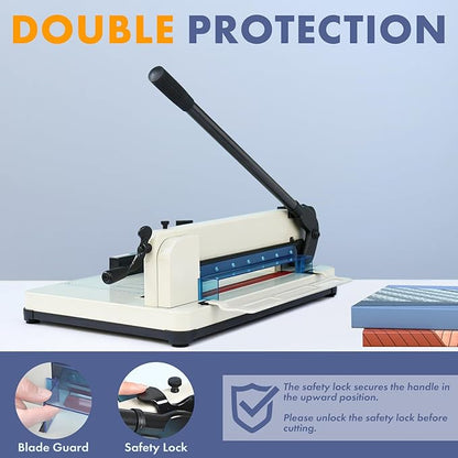 Heavy Duty Paper Cutter 12", Guillotine A4 Paper Cutter, 400 Sheets Capacity - Image 4