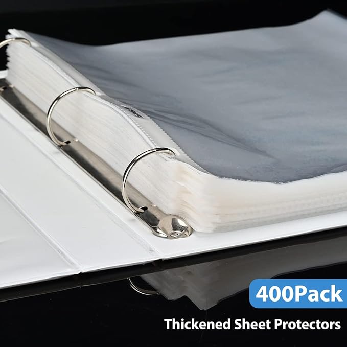 Sheet Protectors 400 Page, Page Protector 8.5" x 11" ，Upgraded Clear Plastic - Image 4