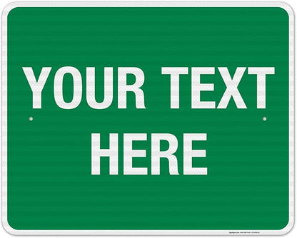 Personalized Custom Green Background Customize by SigoSigns