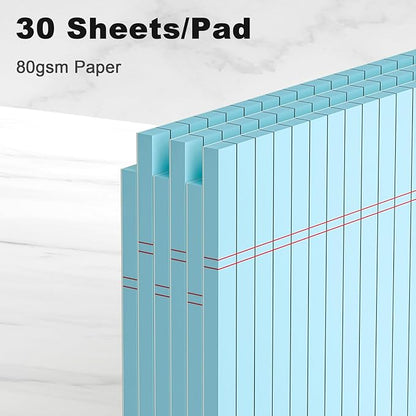 AILZFEI Blue Legal Pad Note Pads 8.5 x 11 inch, Wide Ruled Clear Print Writing - Image 3