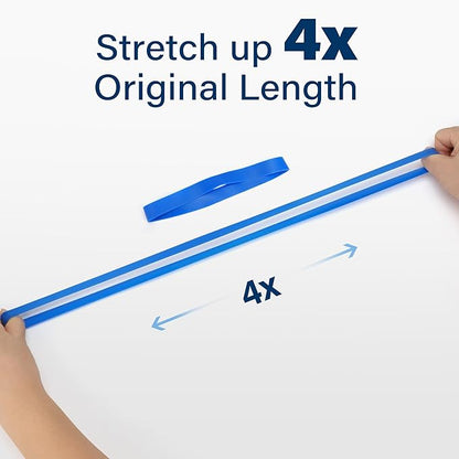 LotFancy Large Rubber Bands, Heavy Duty Blue Long Rubber Bands - Image 3
