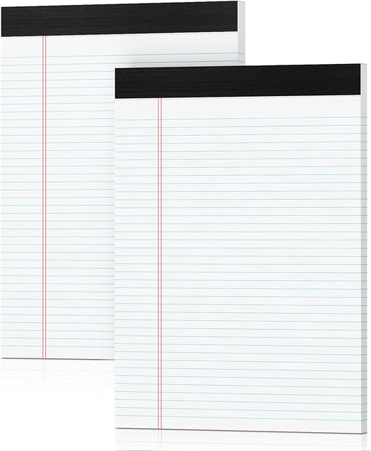 Legal Pads 8.5 x 11 White Note Pads 2 Pack by notepads
