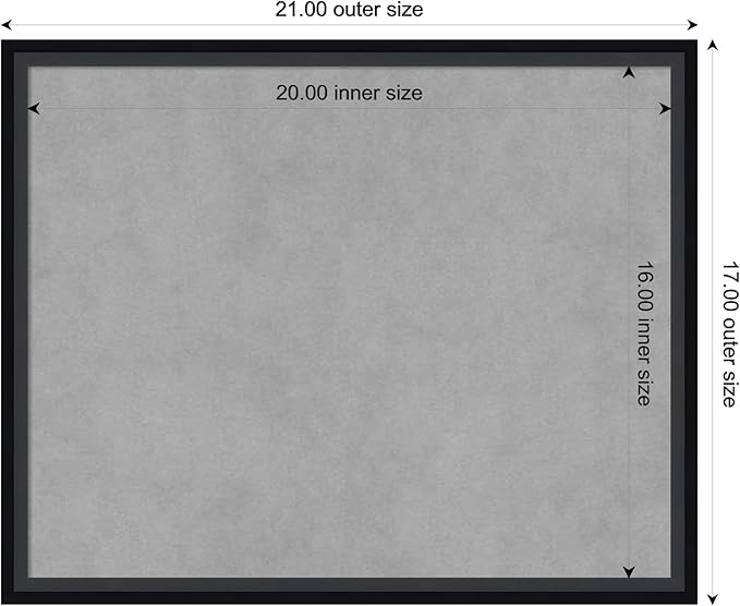 Amanti Art Black Framed Magnetic Board 17x21 Small Vision Board - Image 4