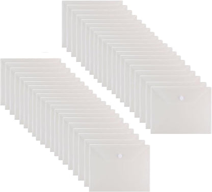 11 x 14 Large Clear Plastic Envelopes Document File Storage Holder 40 Pack Hook by YESSART