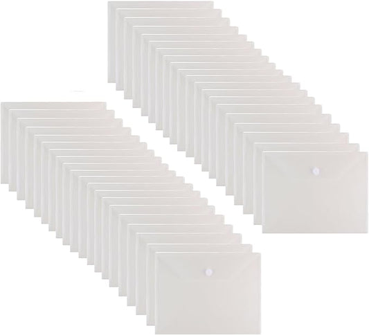 11 x 14 Large Clear Plastic Envelopes Document File Storage Holder 40 Pack Hook by YESSART