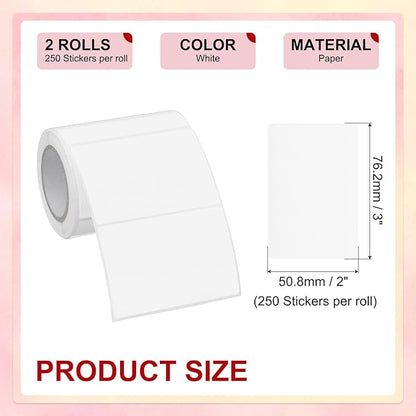 PATIKIL 2 x 3 Inch Rectangle Inventory Color Coding Labels 2 Roll, Square - Image 2