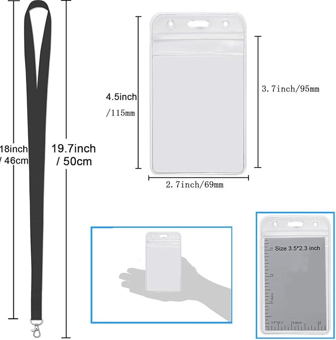 YOUOWO 5 Pack 5Colours Lanyards - Image 3