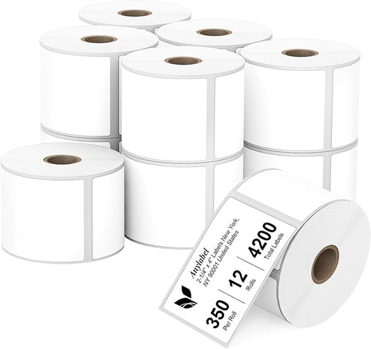 Compatible 2-1/4" x 4" Direct Thermal Labels Replacement by Anylabel
