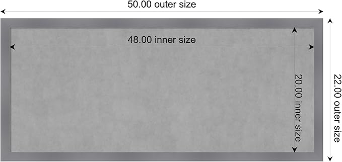 Amanti Art Grey Framed Magnetic Board 22x50 Oversize Vision Board - Image 3