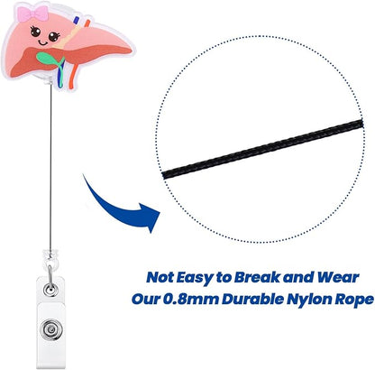 Funny Liver Nurse Badge Reel | Cute Retractable ID Card Hepatologist Badge - Image 5