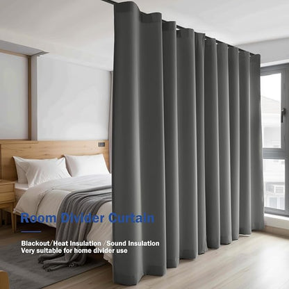 Cbsroro Room Divider Blackout Curtain Track Curtains Wall Dividers Panels Screen - Image 7