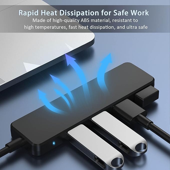 USB Hub, VIENON 4-Port USB 3.0 Hub USB Splitter USB Expander - Image 7