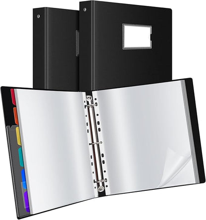 Uquelic 80-Pocket Binder with Plastic Sleeves by Uquelic