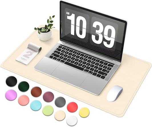 Desk Pad Protector, Leather & Suede Desk Mat, Non-Slip Desk Pad Mat, Large by BLESWIN