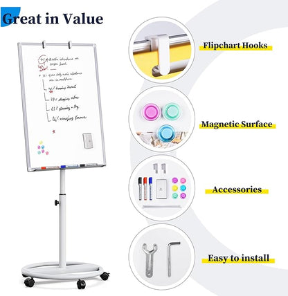 Mobile Whiteboard – 36 x 24 inches Portable Magnetic Dry Erase Board - Image 3