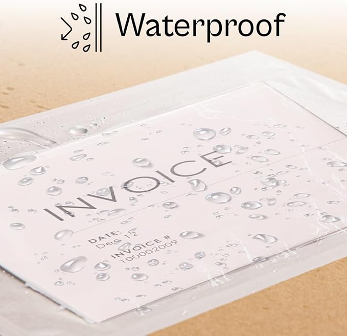 PSBM 500 PCS 9.5 x 12 Inch Clear Blank Packing List Envelopes, Shipping - Image 5