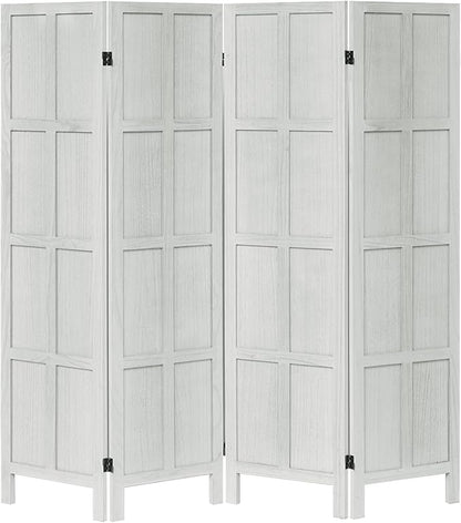 Leesinwing Wood Room Divider 4 Panel Folding Privacy Screen, Classic 5.6Ft - Image 6