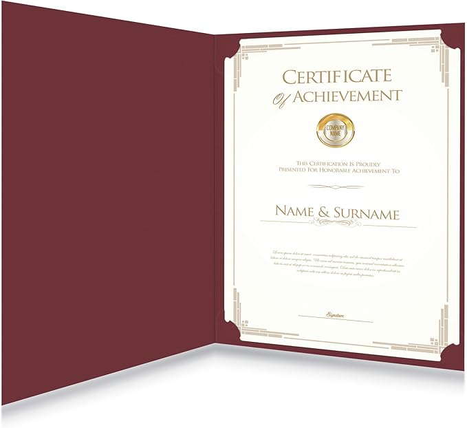 HAUTOCO 30 Packs Certificate Holders, Burgundy Diploma Holders, Document Award - Image 7