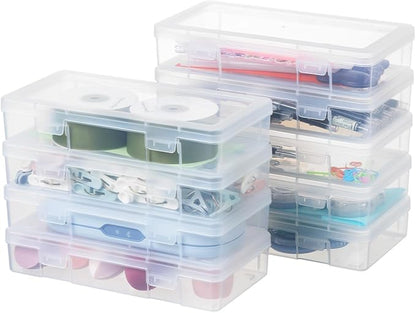novelinks Stackable Plastic Clear Storage Box Containers - Image 2
