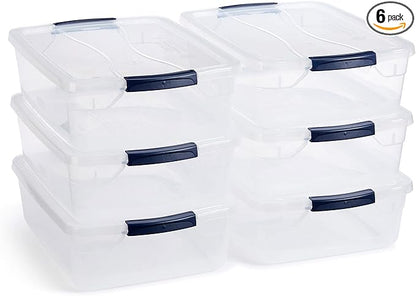 Rubbermaid Cleverstore 17 Qt Clear Storage Bins by Rubbermaid