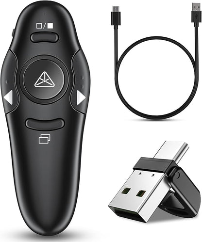 2-in-1 USB Type C Presentation Clicker Wireless Presenter Remote Clicker by Kammkonb
