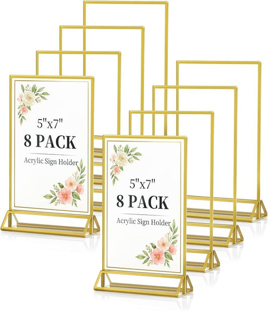 Dynta Acrylic Sign Holder 5x7in Double-Sided Display Stand by Dynta