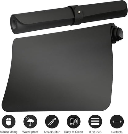 ‎Boutilon Leather Desk Pad Protector, Non-Slip Mouse Pad, Laptop Desk Pad - Image 3