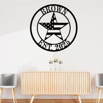 Personalized Texas Star Family Name Sign, Metal Star, Texas Home Decor - Image 4