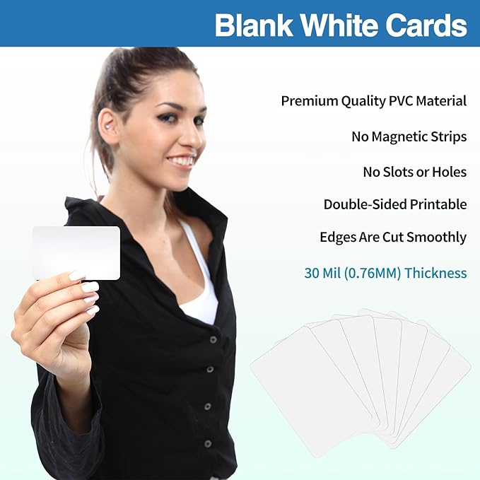100 Pack - Premium Blank PVC Cards - Image 6