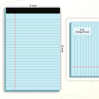 AILZFEI 6pcs Small Note Pad 5x8 College Ruled Blue Legal Pads Paper Notepads 6 - Image 2