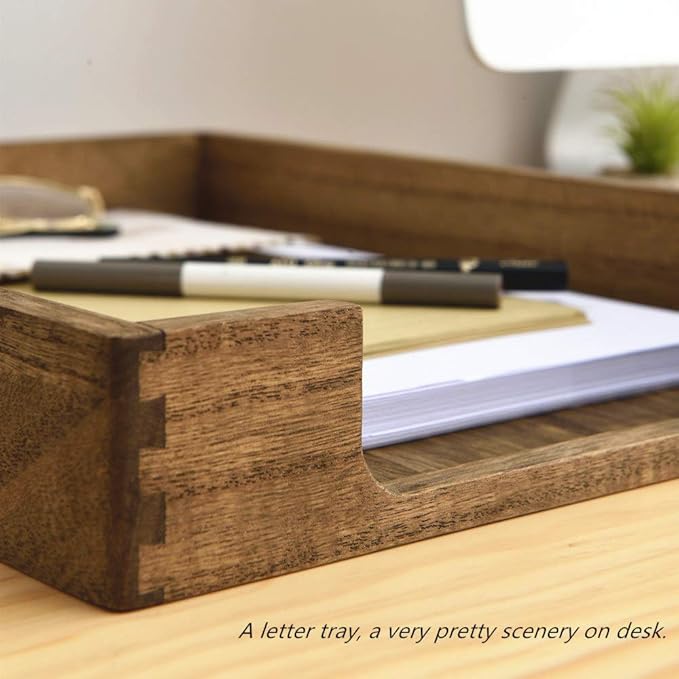 Kirigen Wood Letter-Size Tray Single-Tier- Wooden Tones Collection Front-Load - Image 8