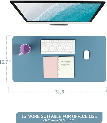 Non-Slip Desk Pad, Waterproof PVC Leather Desk Table Protector, Ultra Thin - Image 2