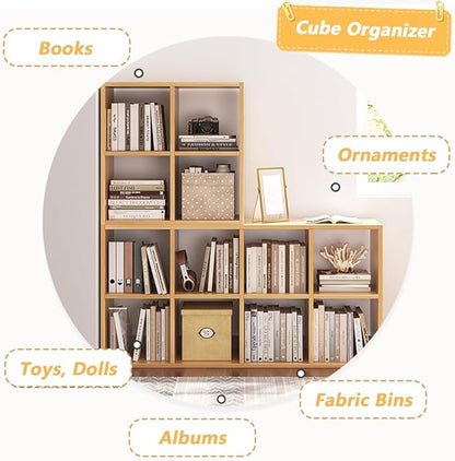 NELYE 6 Cube Organizer Bookcase - Image 4